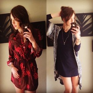 Fall long sleeve, short dress WITH POCKETS